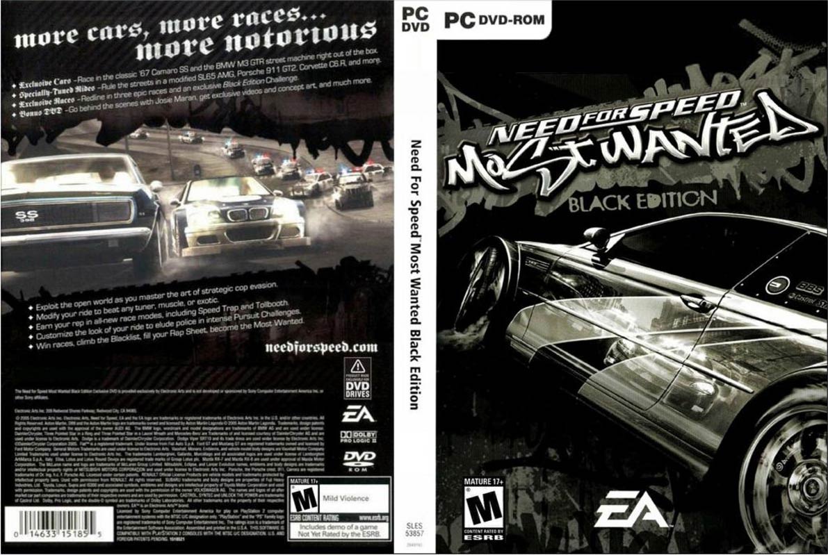 Need for Speed: Most Wanted Black Edition - DVD obal 2