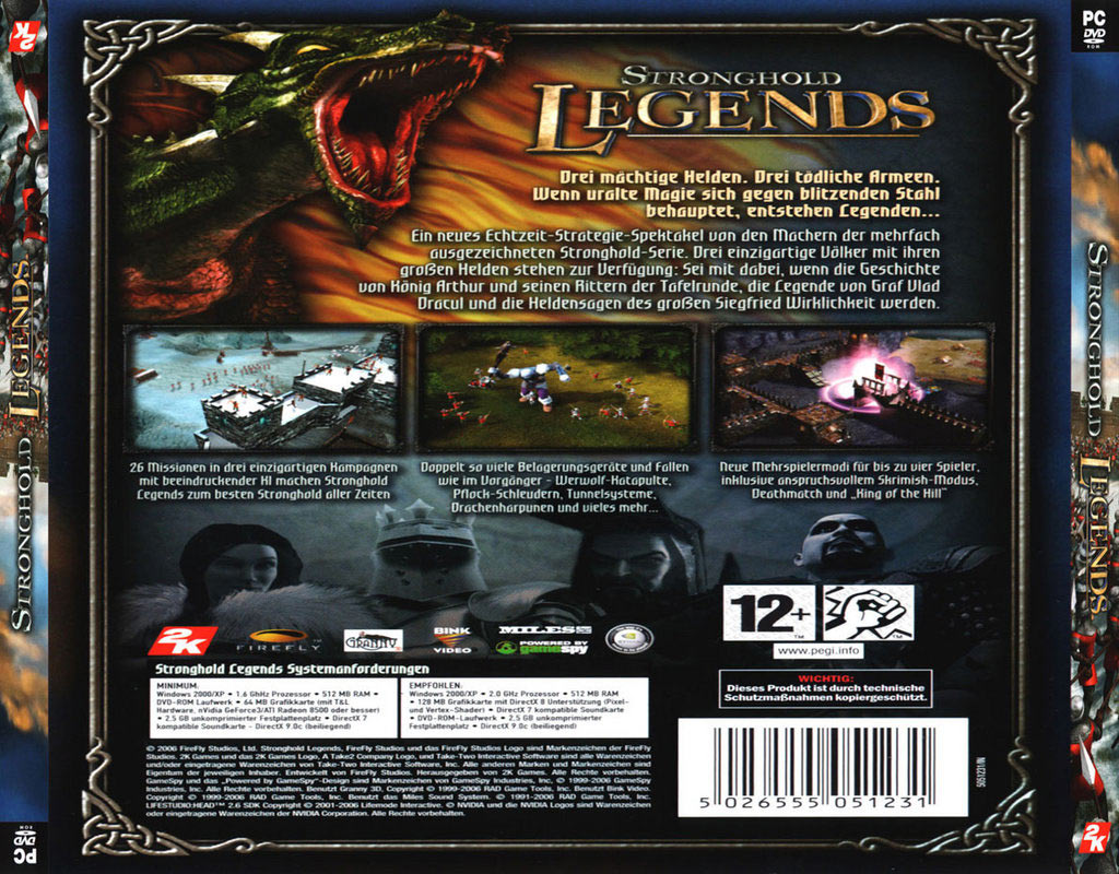 Stronghold Legends - zadn CD obal