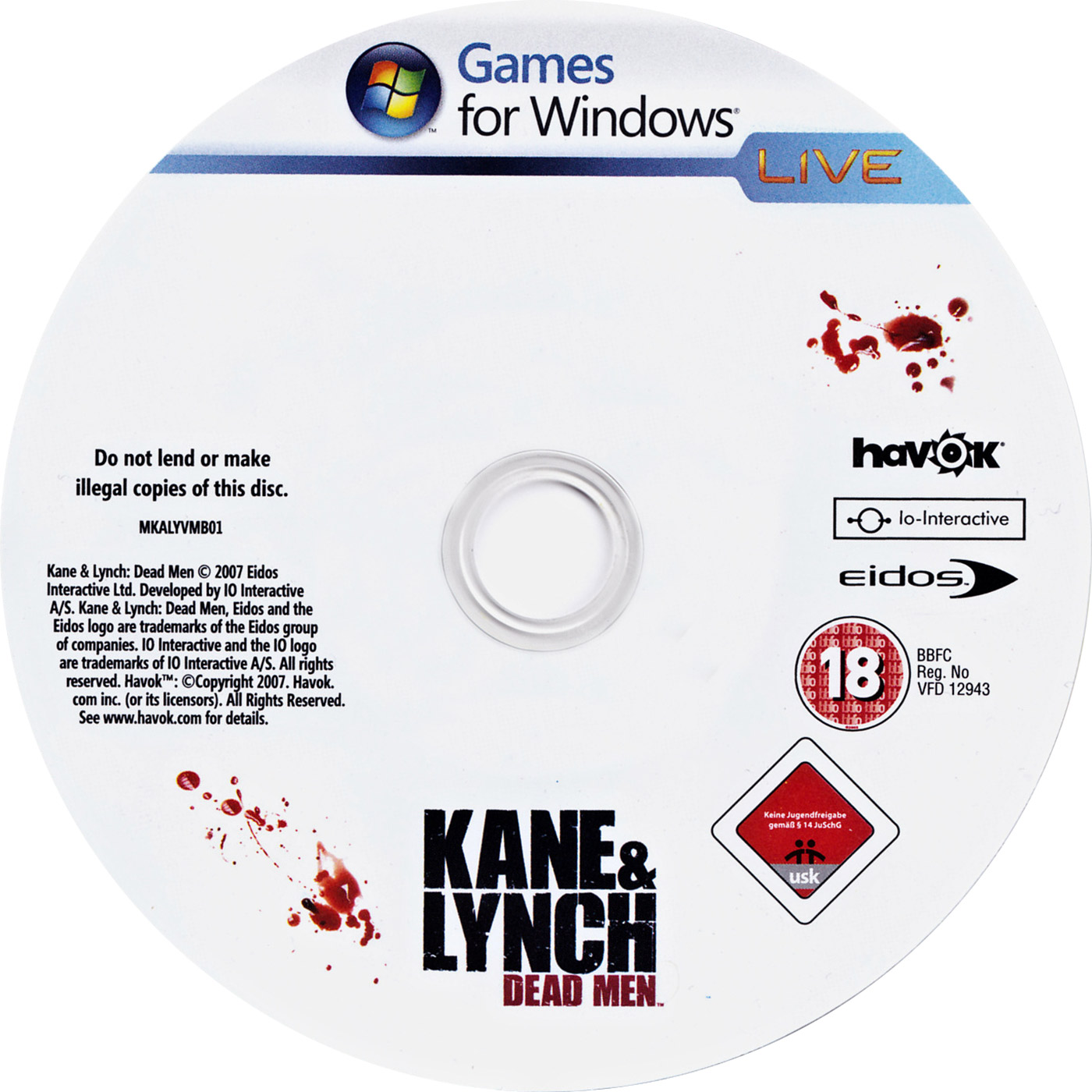 Kane & Lynch: Dead Men - CD obal 2