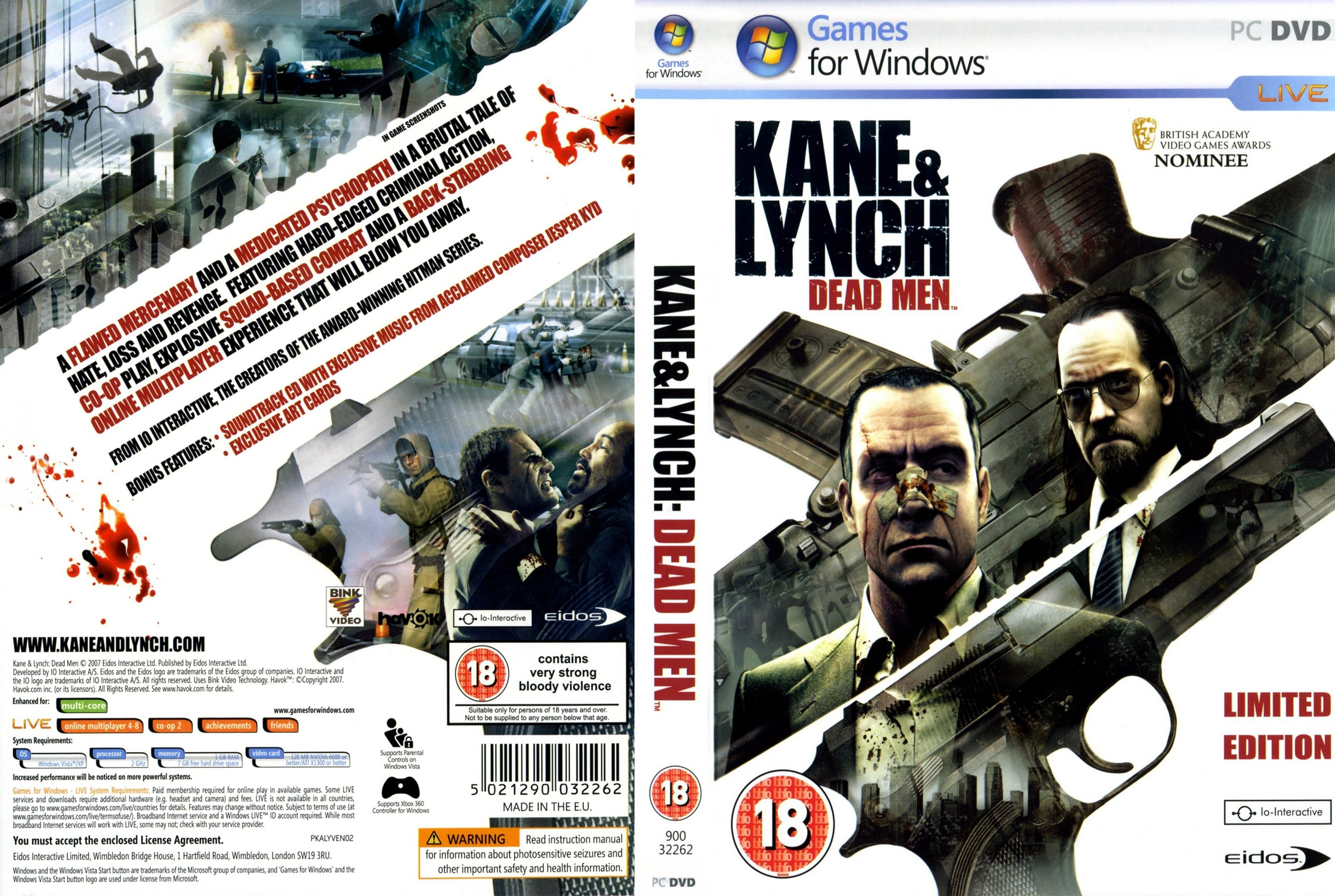 Kane & Lynch: Dead Men - DVD obal