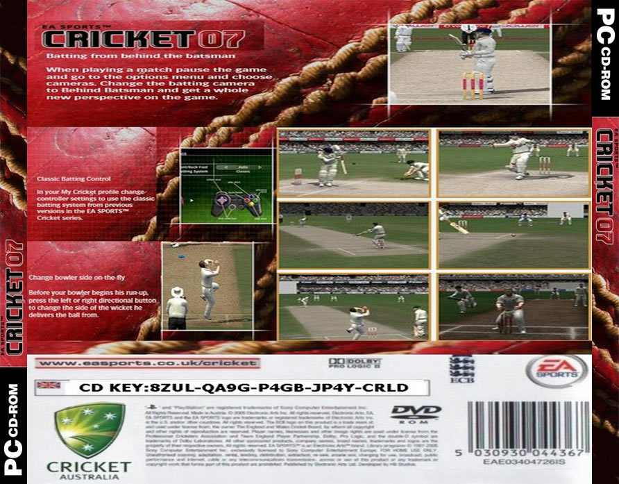 Cricket 07 - zadn CD obal