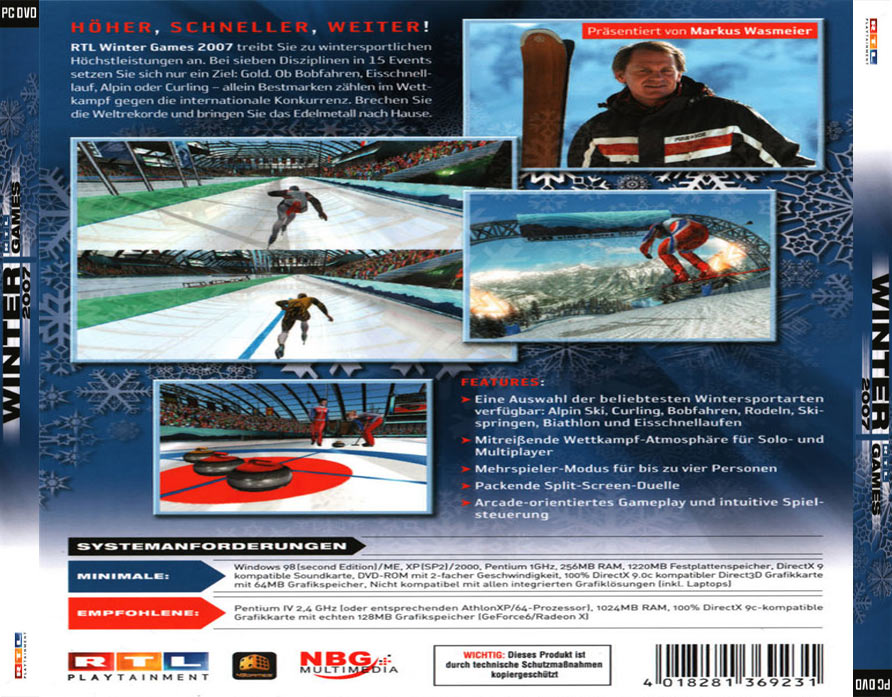 RTL Winter Games 2007 - zadn CD obal 2