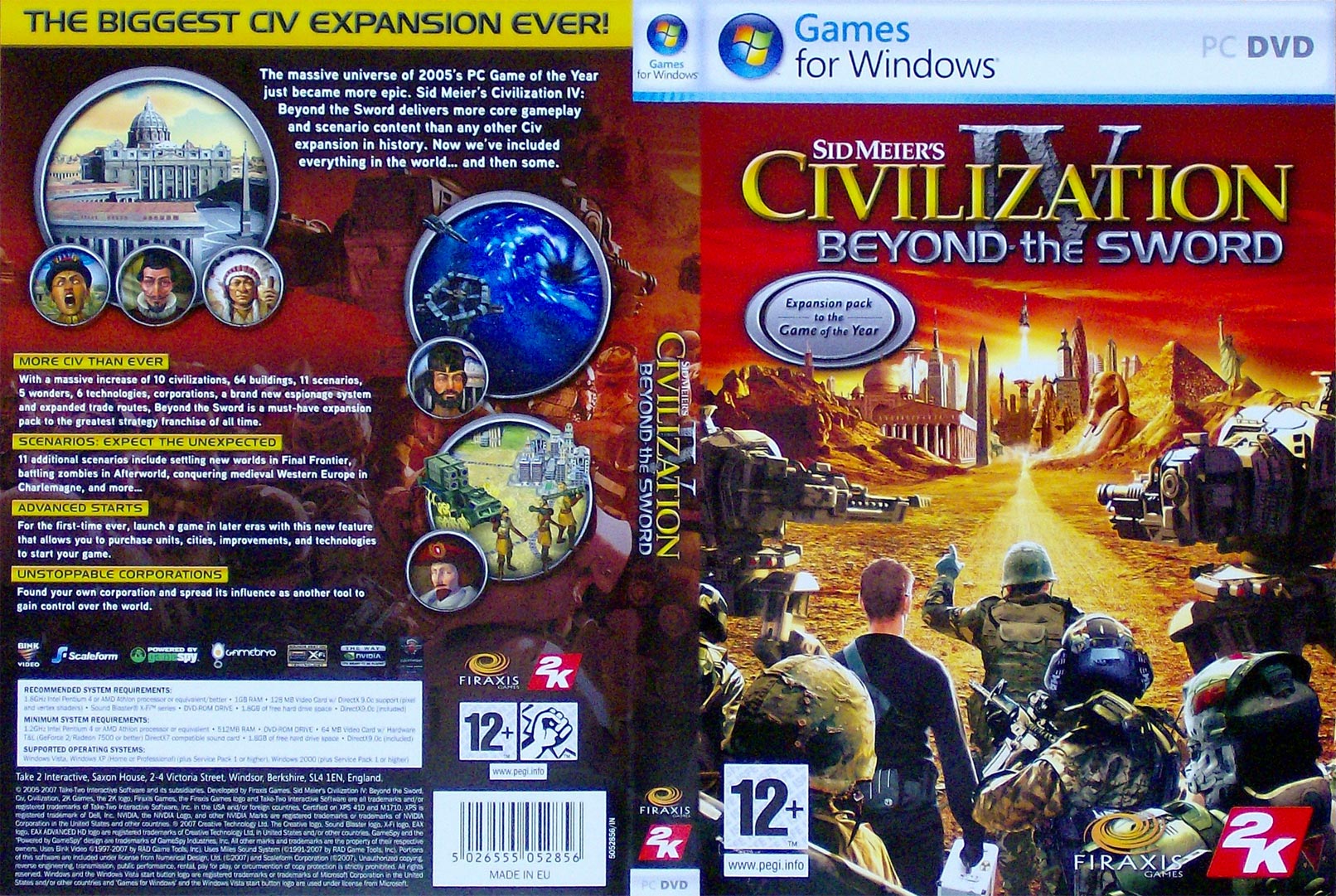Civilization 4: Beyond the Sword - DVD obal