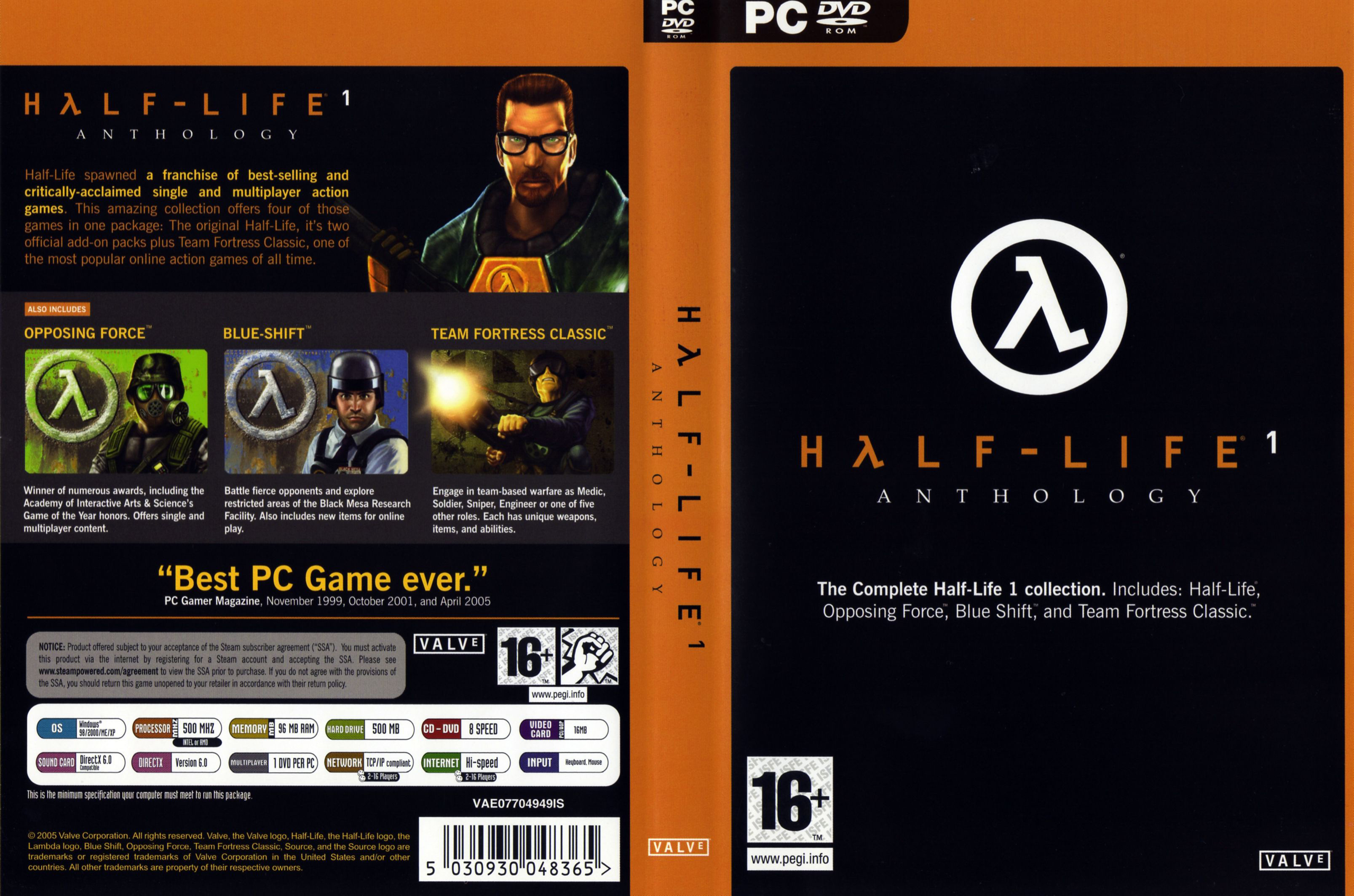 Half-Life 1: Anthology - DVD obal 2