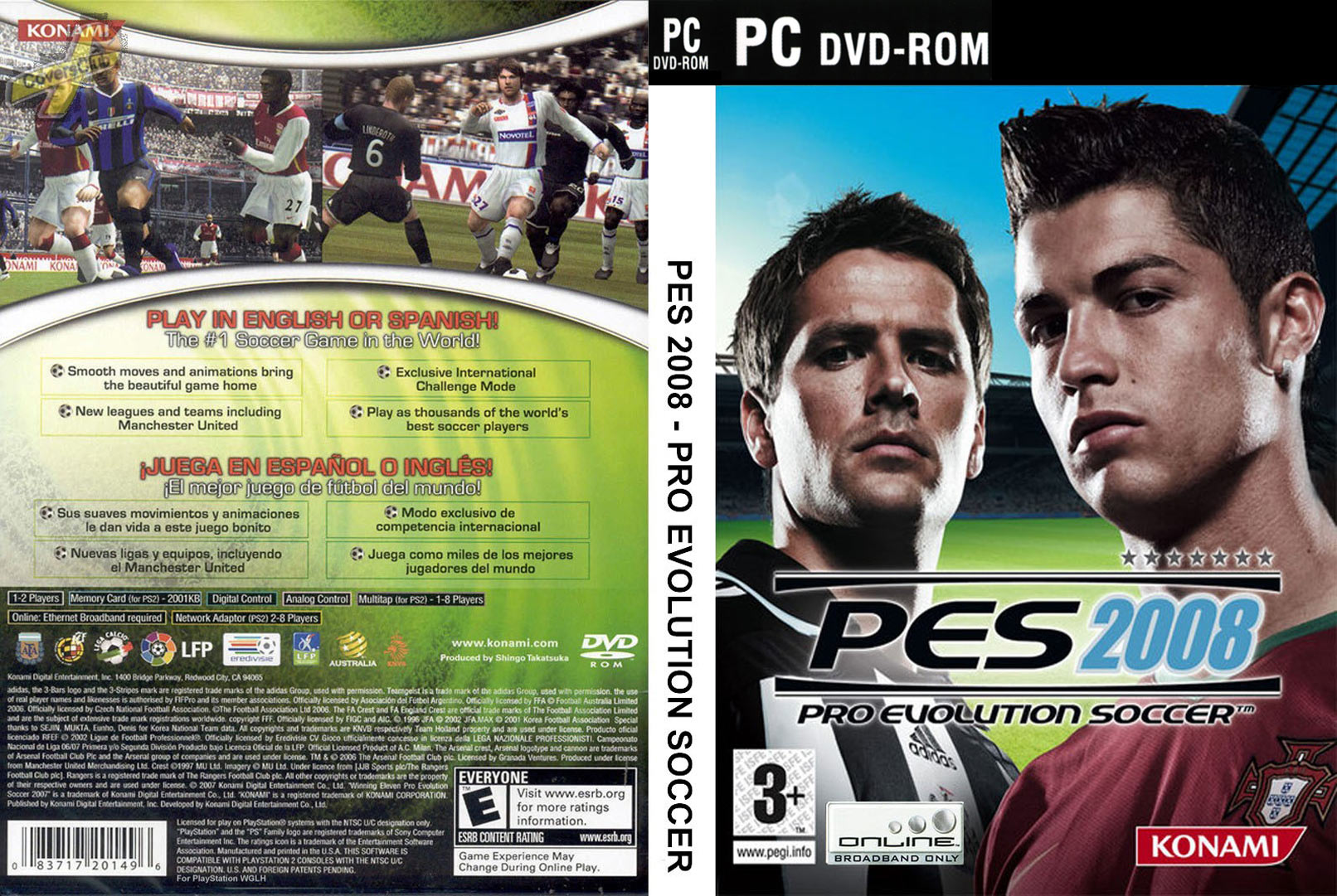 Pro Evolution Soccer 2008 - DVD obal