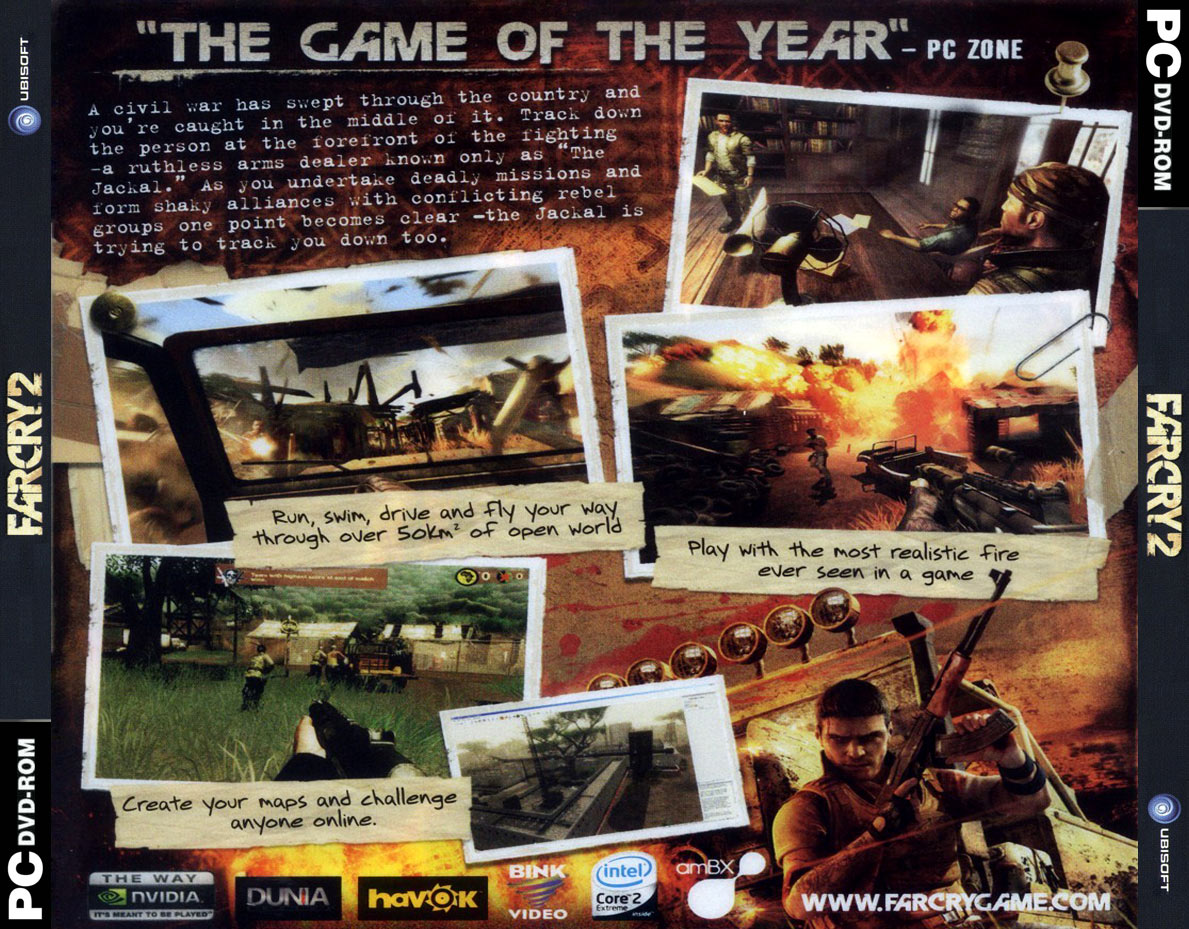 Far Cry 2 - zadn CD obal