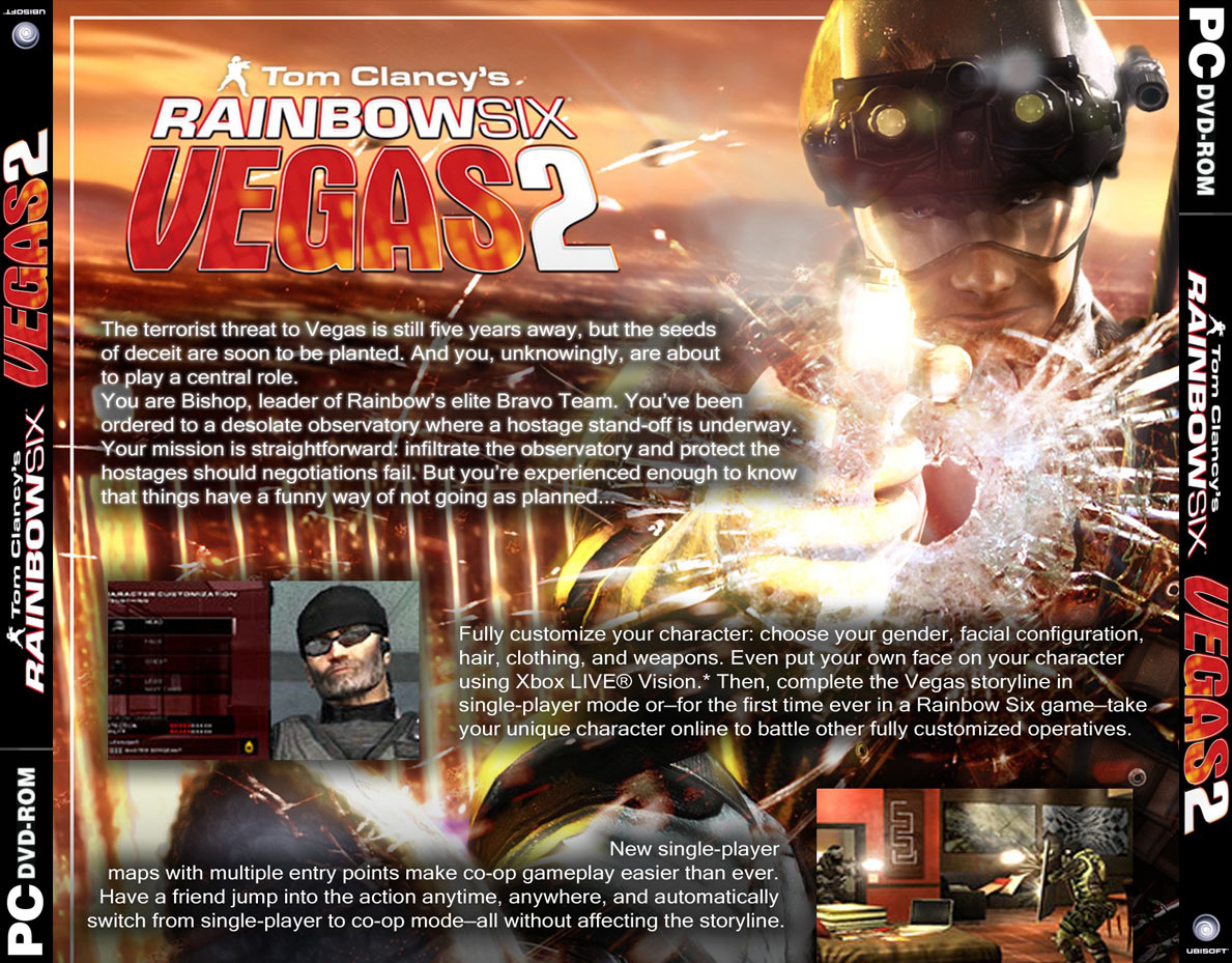 Rainbow Six: Vegas 2 - zadn CD obal 2