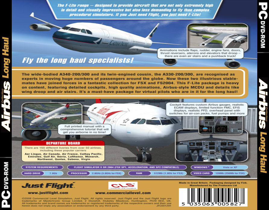 Airbus Collection: Long Haul - zadn CD obal