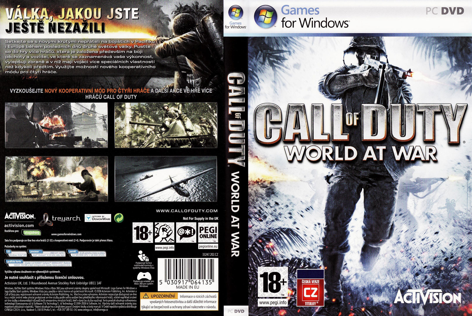 Call of Duty 5: World at War - DVD obal