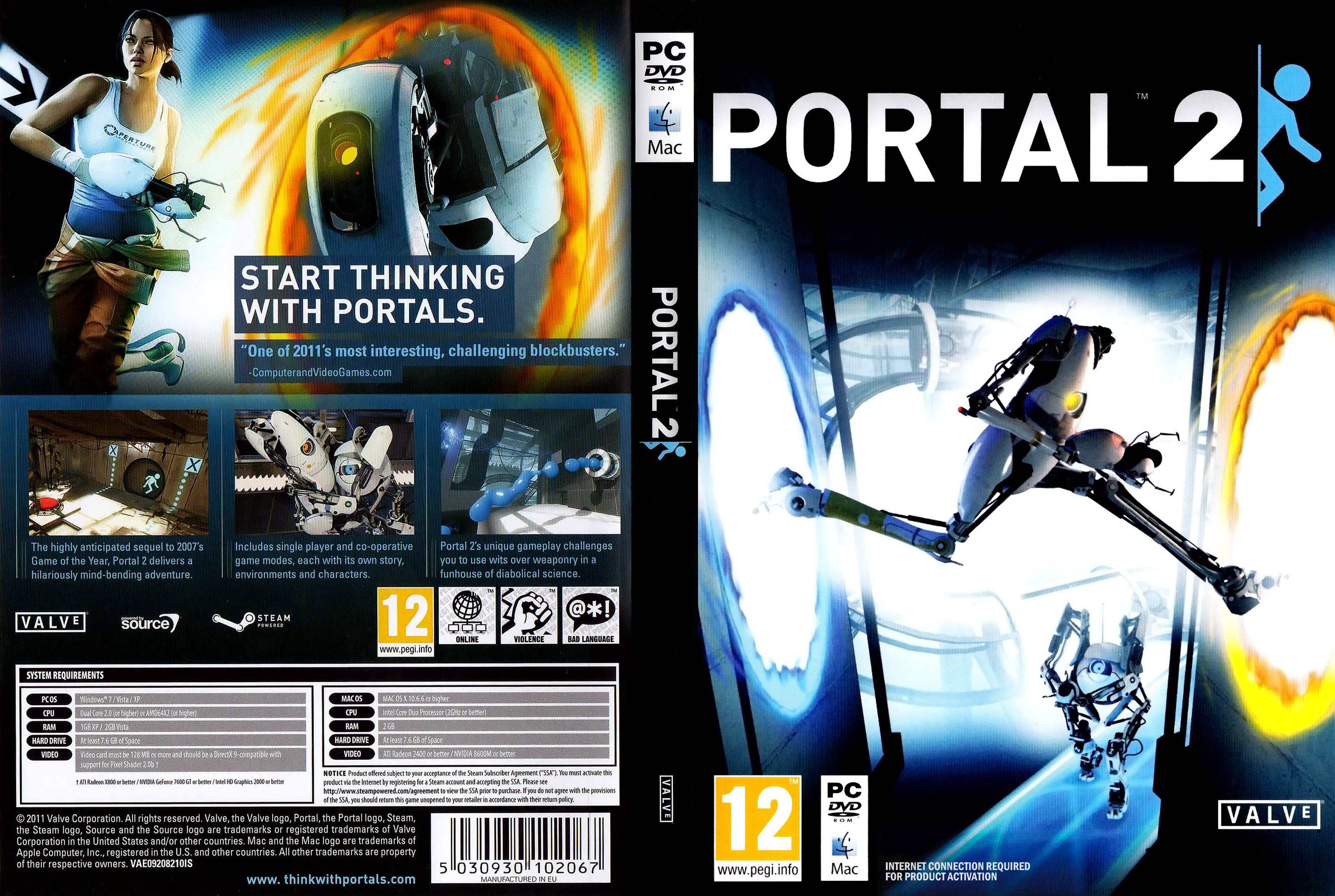 Portal 2 - DVD obal 2
