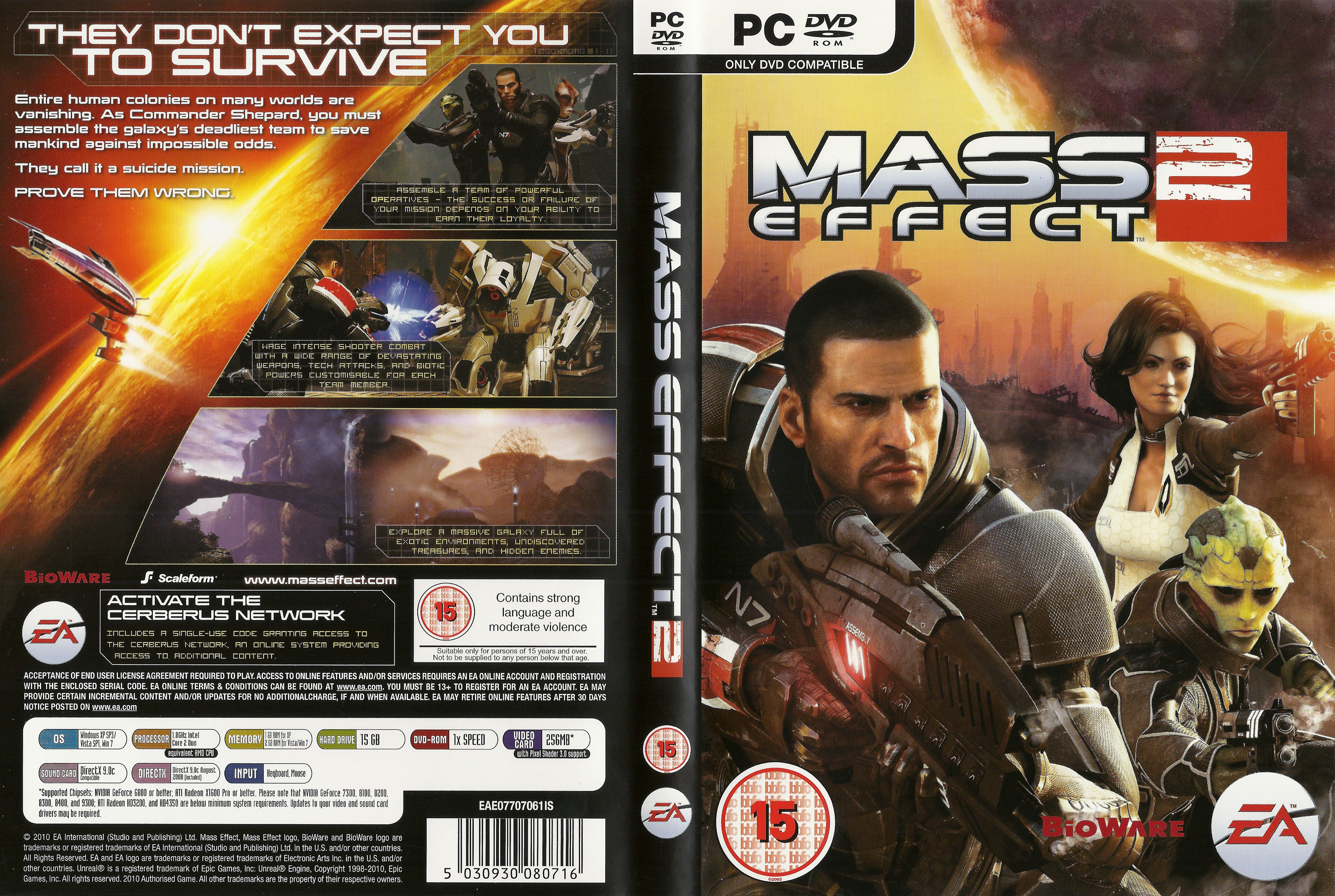 Mass Effect 2 - DVD obal