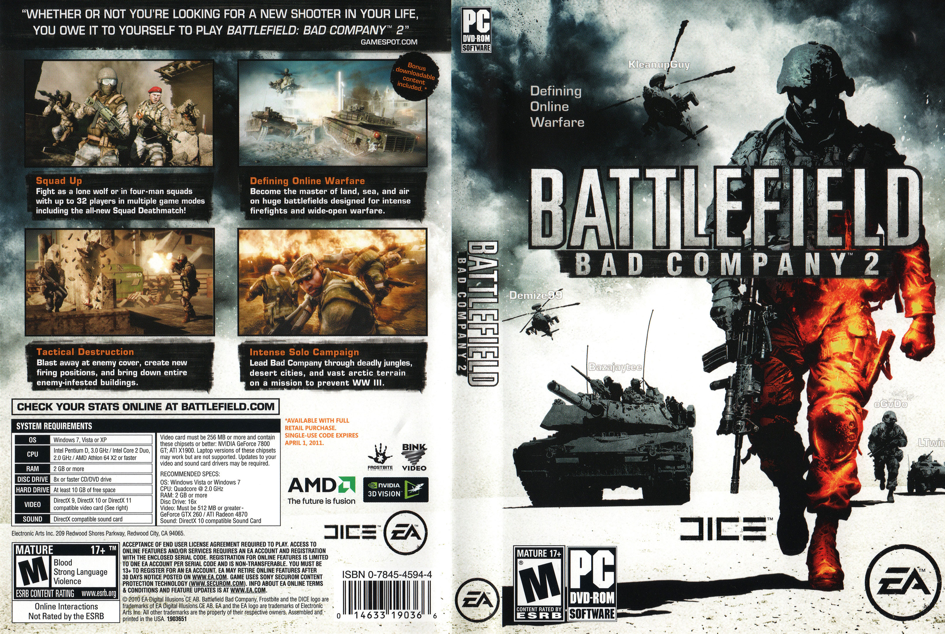 Battlefield: Bad Company 2 - DVD obal 2