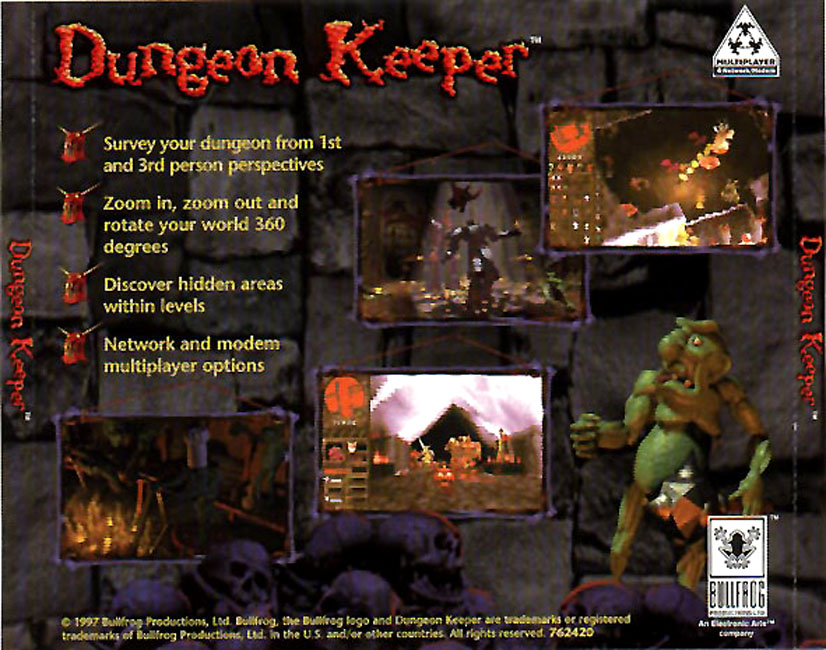 Dungeon Keeper - zadn CD obal