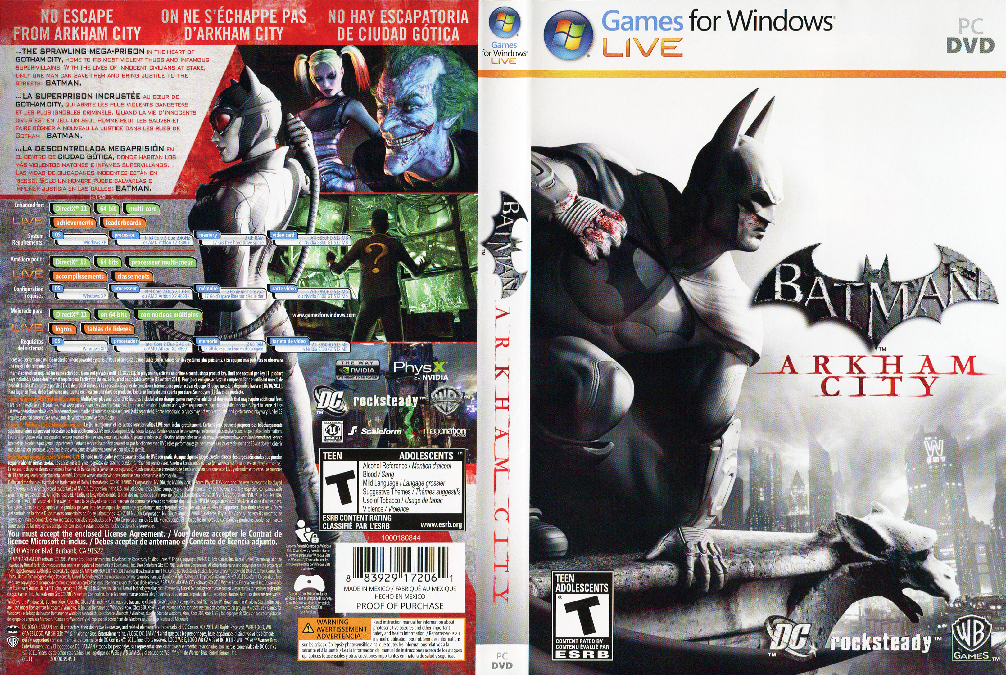 Batman: Arkham City - DVD obal