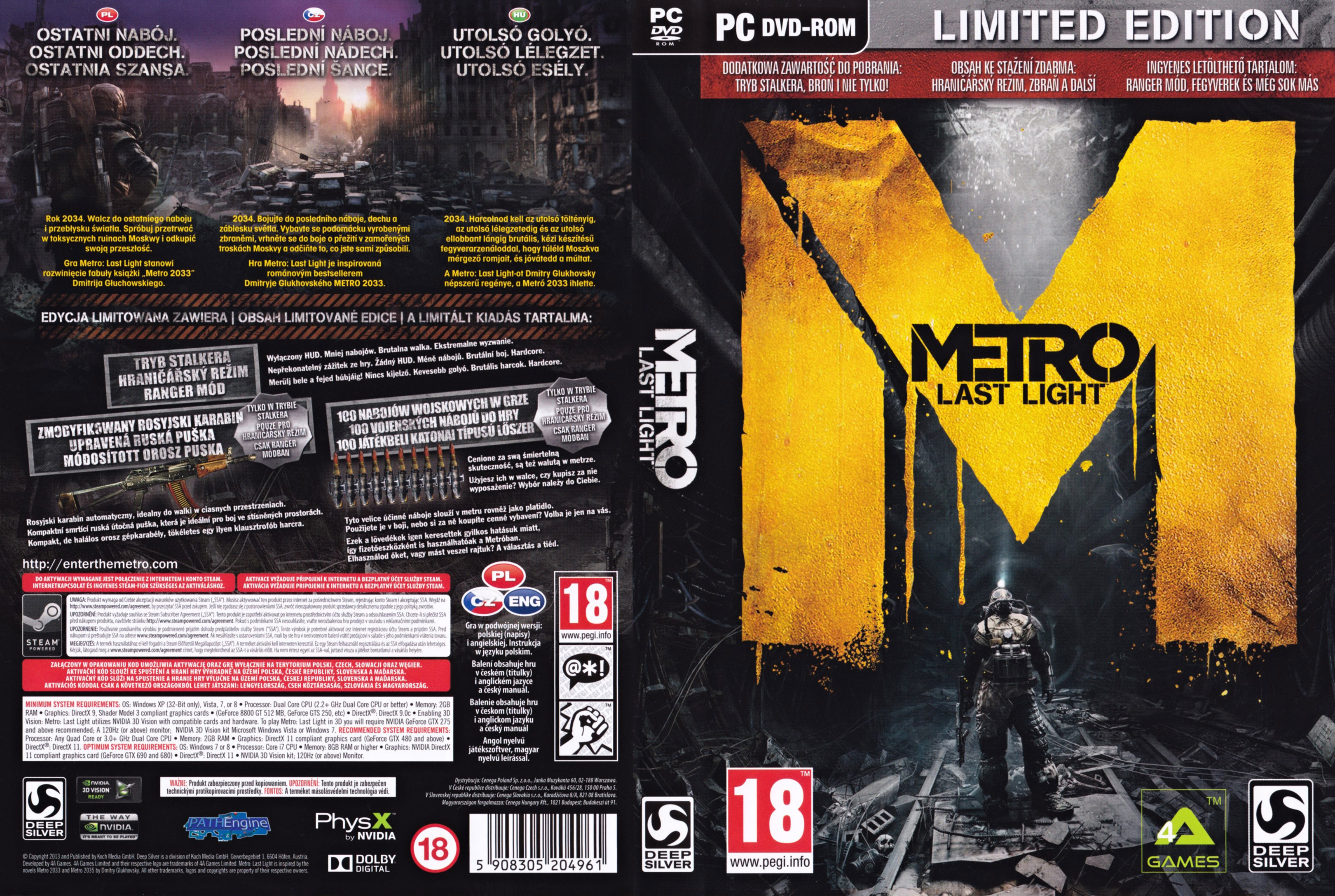 METRO: Last Light - DVD obal