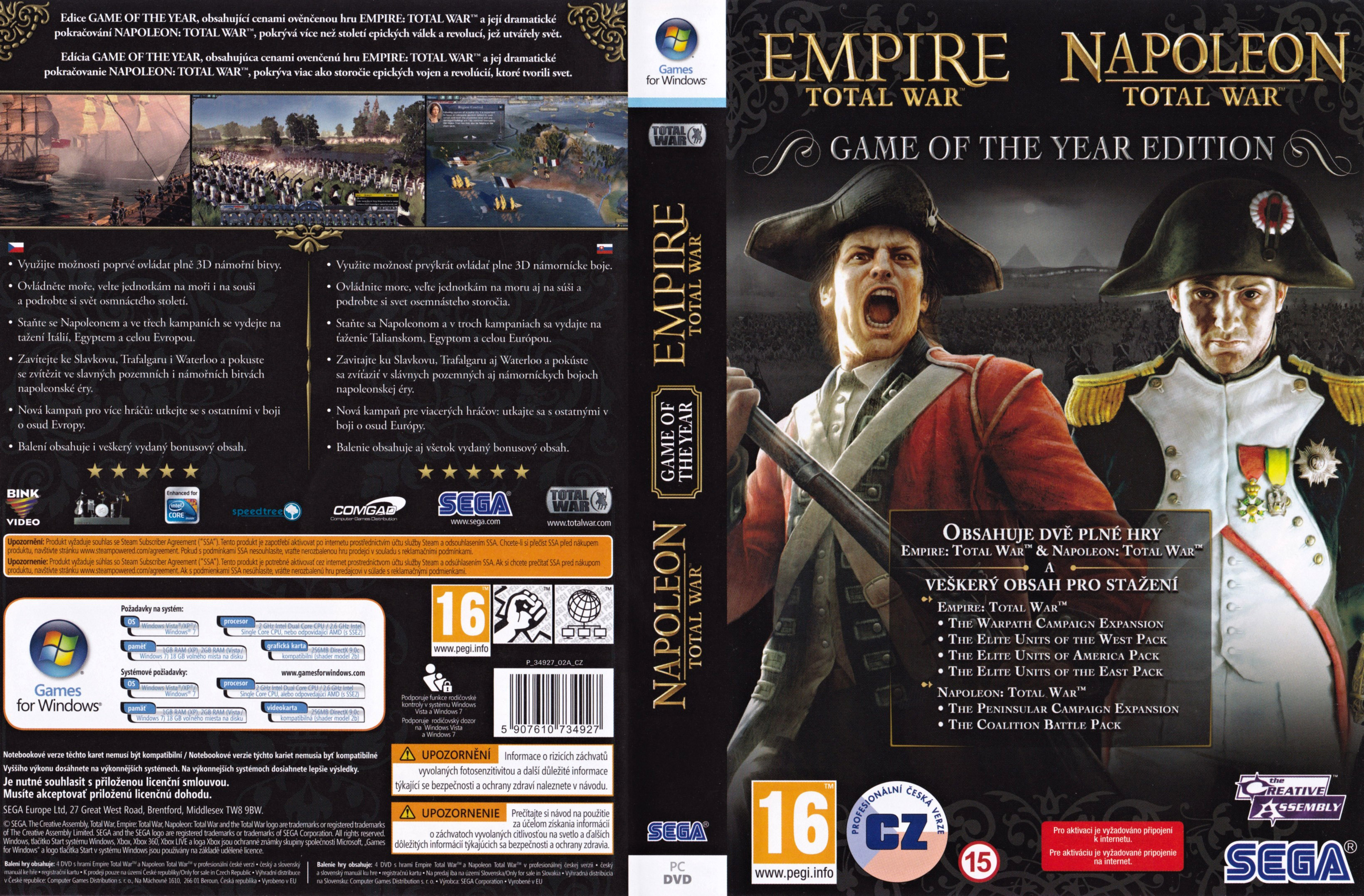 Empire & Napoleon: Total War - Game of the Year Edition - DVD obal