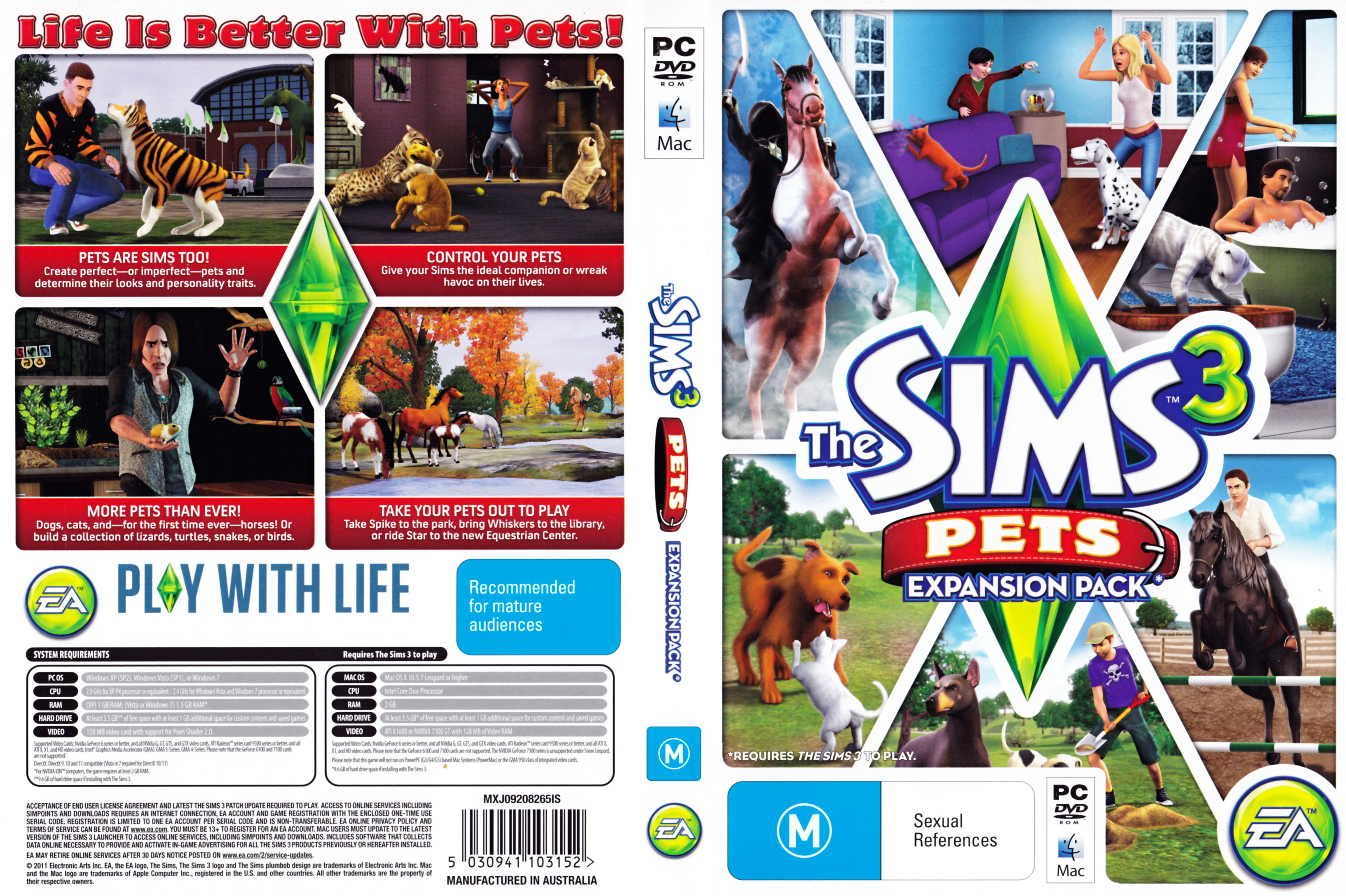 The Sims 3: Pets - DVD obal