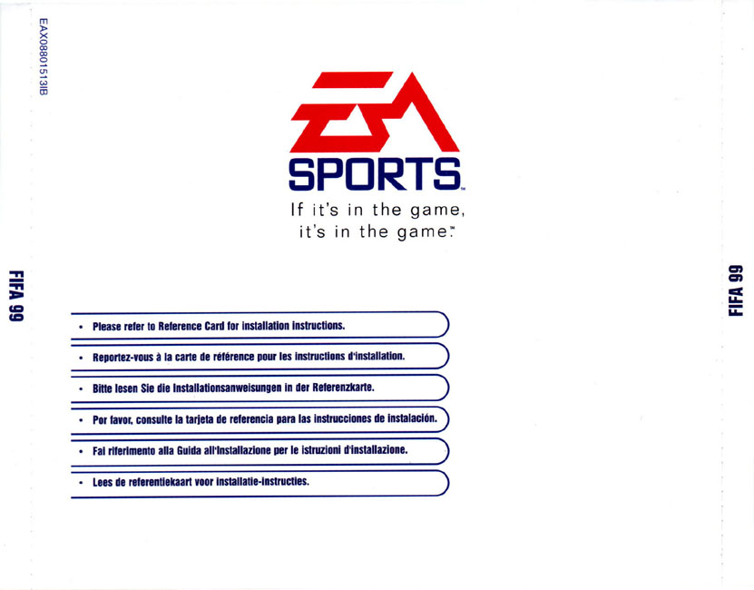FIFA 99 - zadn CD obal