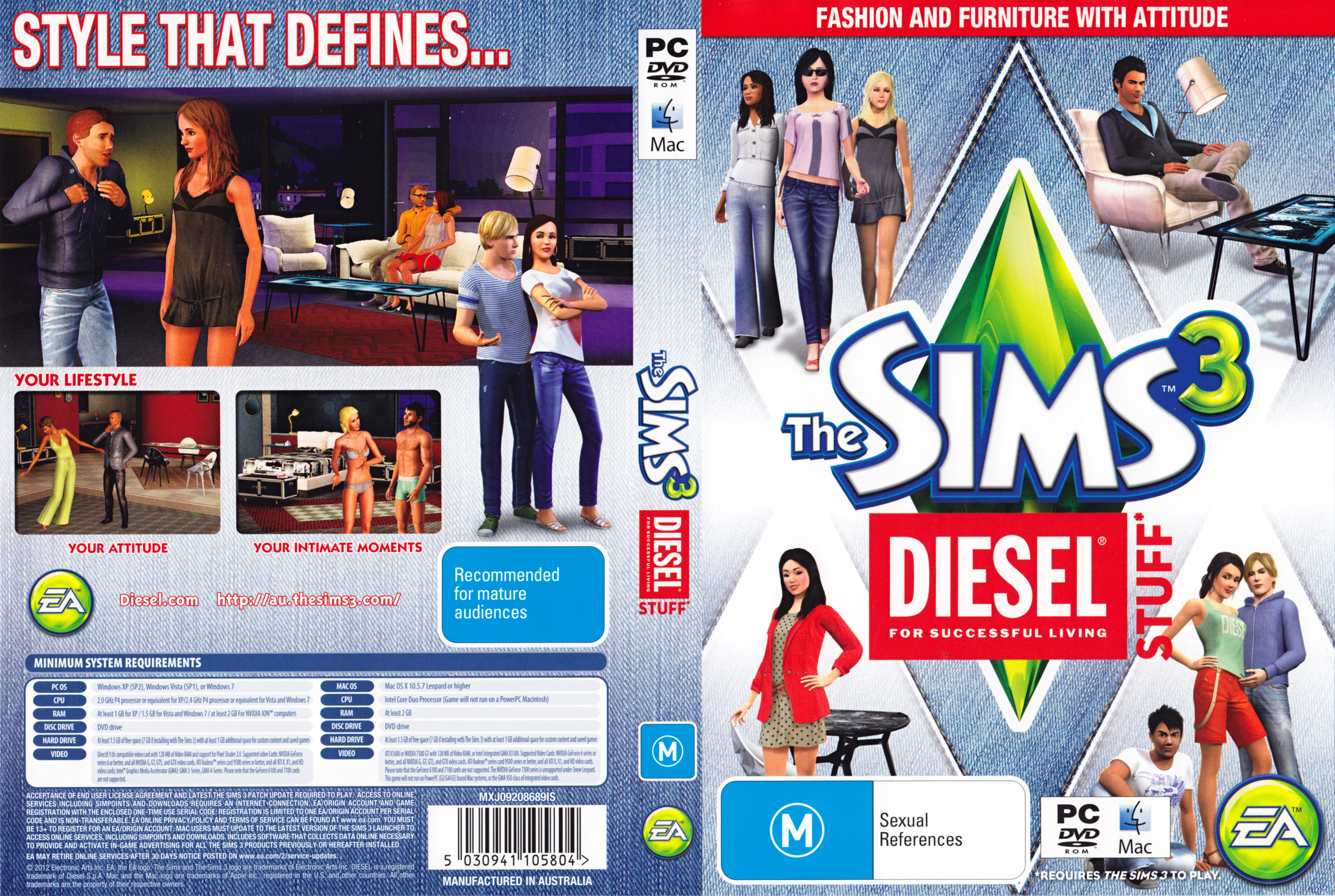 The Sims 3: Diesel Stuff - DVD obal