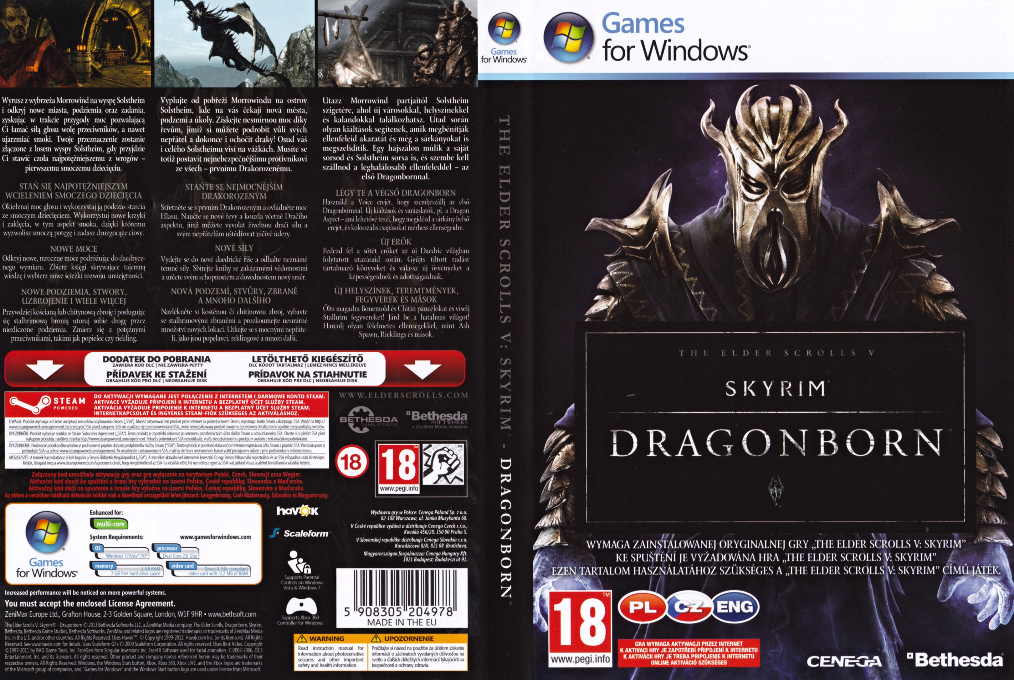 The Elder Scrolls V: Skyrim - Dragonborn - DVD obal