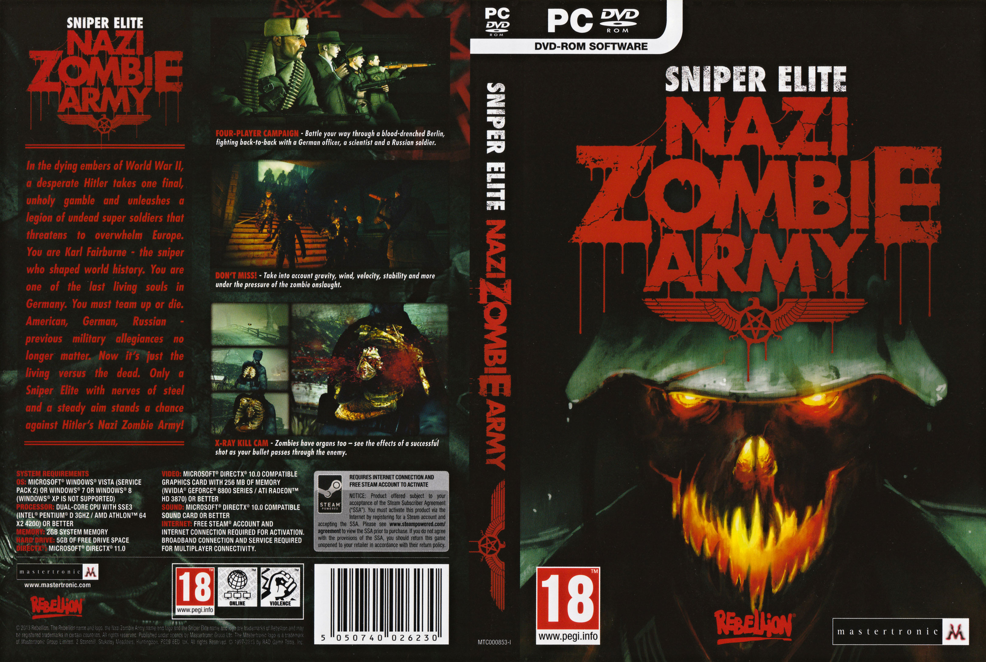 Sniper Elite: Nazi Zombie Army - DVD obal
