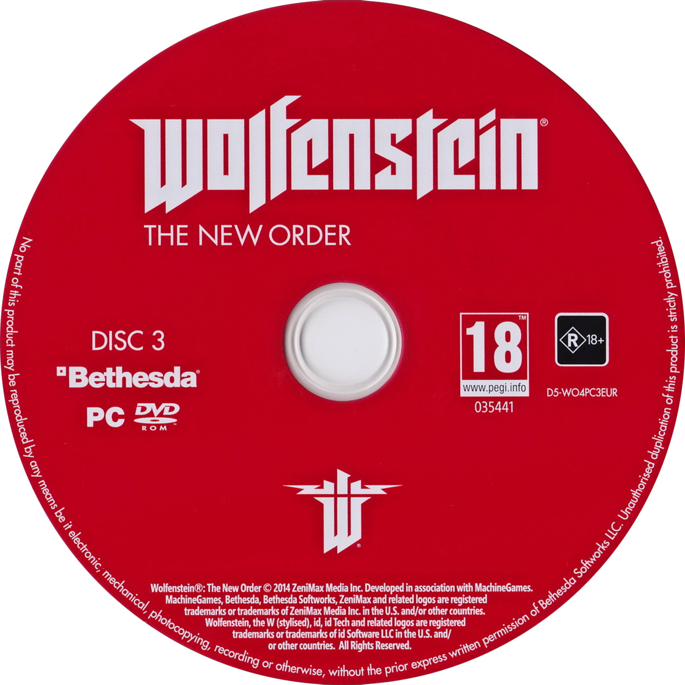 Wolfenstein: The New Order - CD obal 3