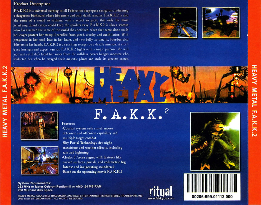 Heavy Metal F.A.K.K. 2 - zadn CD obal
