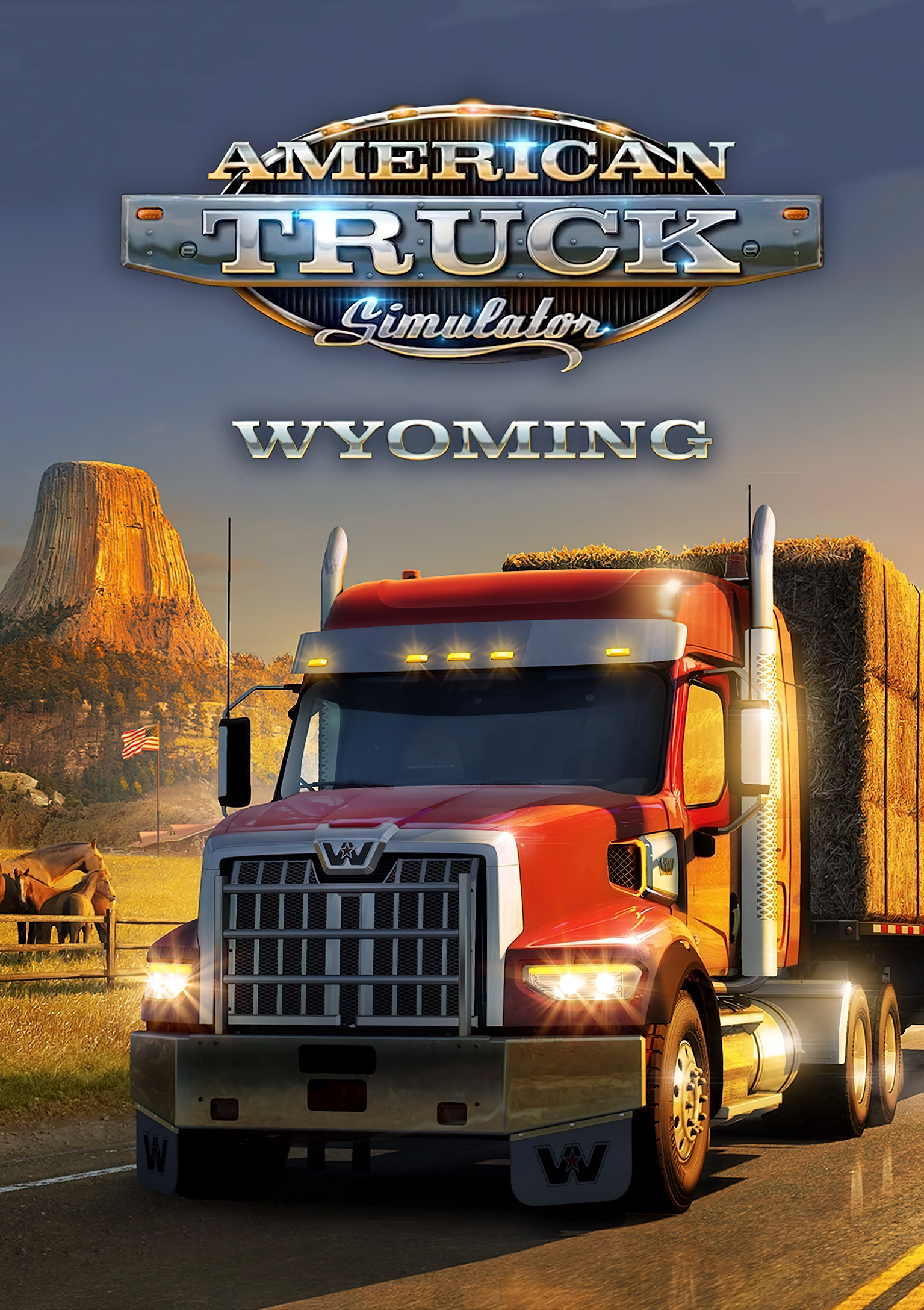American Truck Simulator - Wyoming - predn DVD obal