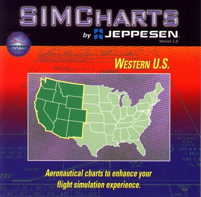 Jeppesen Charts For MS Flight Simulator 2000 & 2002: Western U.S. - predn CD obal