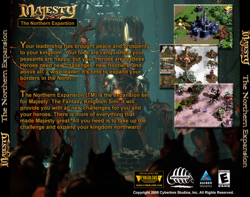 Majesty: The Northern Expansion - zadn CD obal
