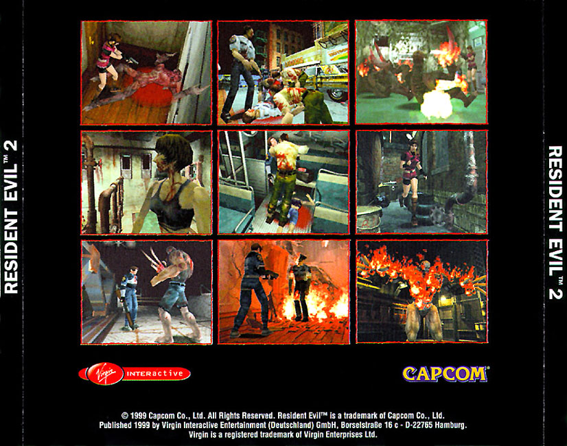 Resident Evil 2 - zadn CD obal