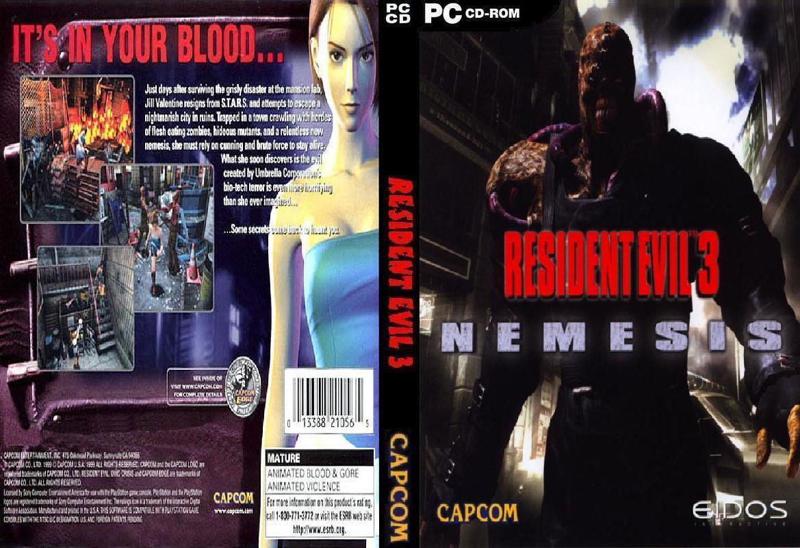 Resident Evil 3: Nemesis - DVD obal