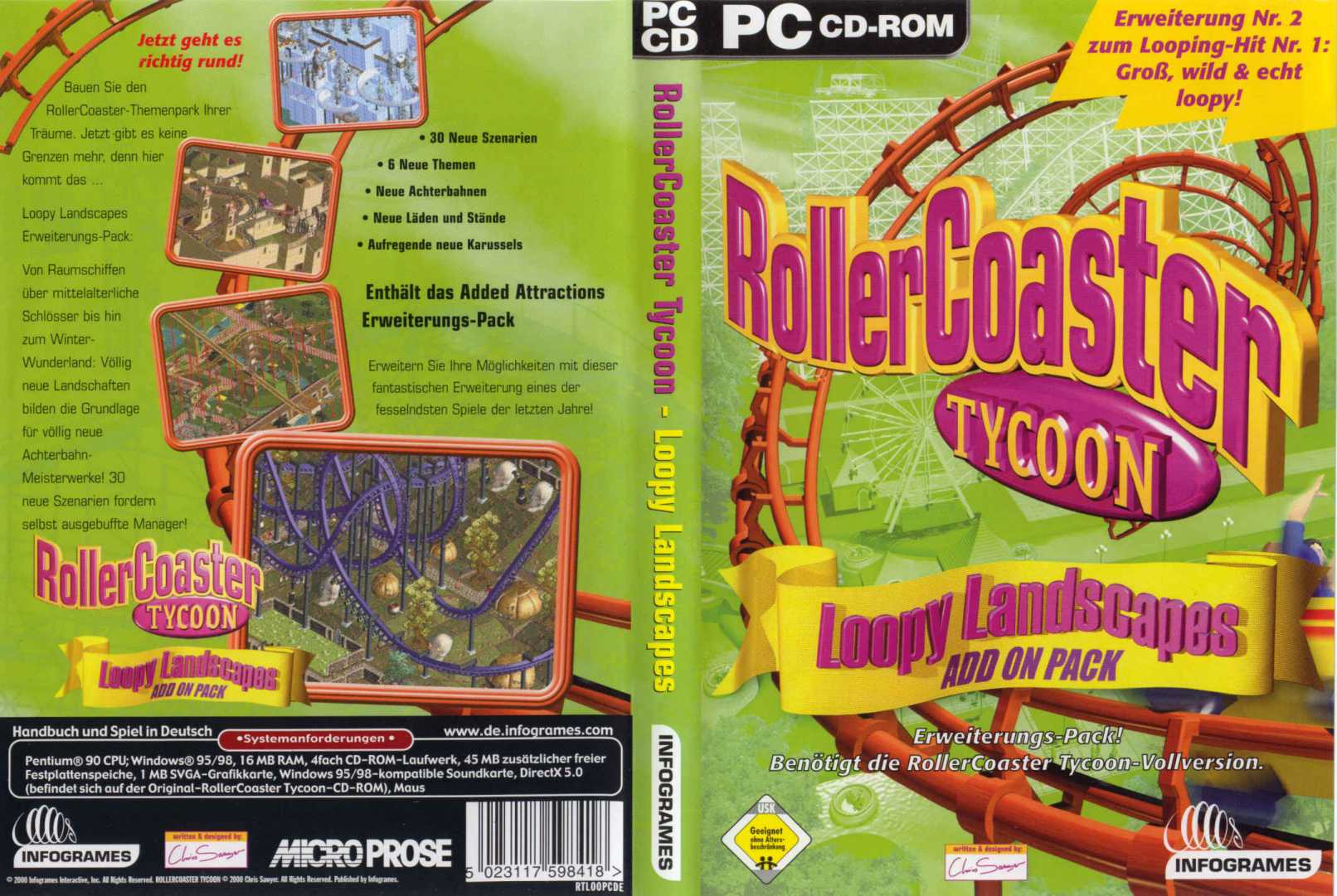 RollerCoaster Tycoon: Loopy Landscapes - DVD obal