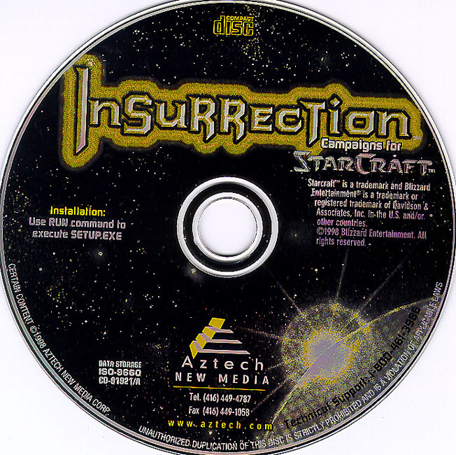 Insurrection: Campaigns for StarCraft - CD obal