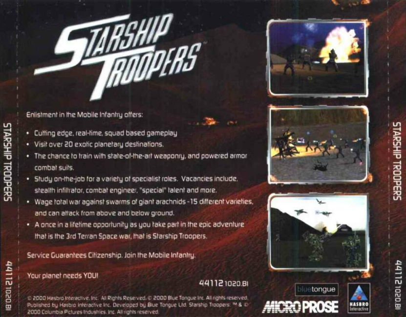 Starship Troopers: Terran Ascendancy - zadn CD obal 2