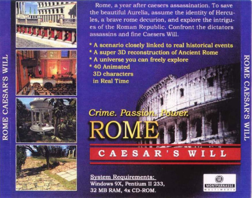 Rome: Caesar's Will - zadn CD obal