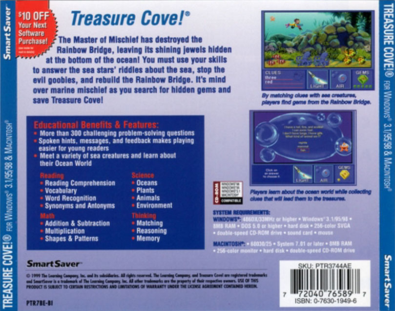 Treasure Cove! - zadn CD obal