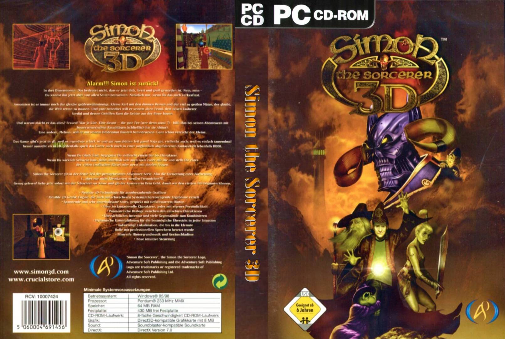 Simon the Sorcerer 3D - DVD obal