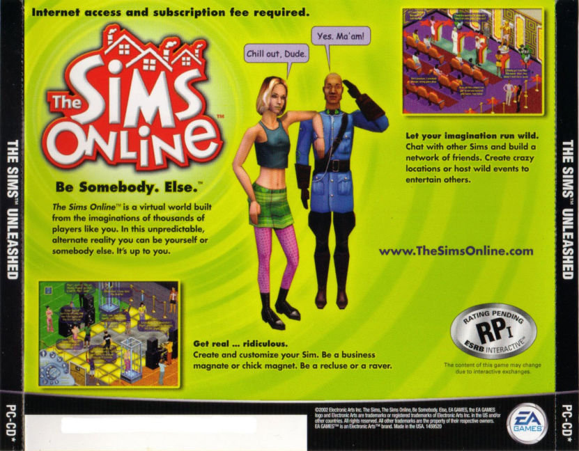 The Sims: Unleashed - zadn CD obal