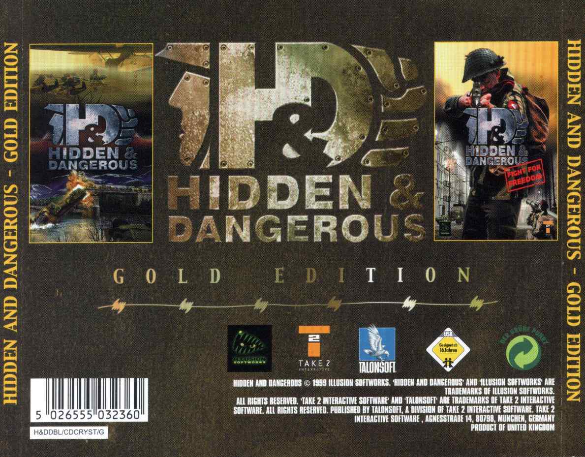 Hidden & Dangerous: Gold Edition - zadn CD obal