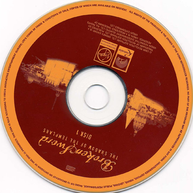 Broken Sword 1: The Shadow of the Templars - CD obal