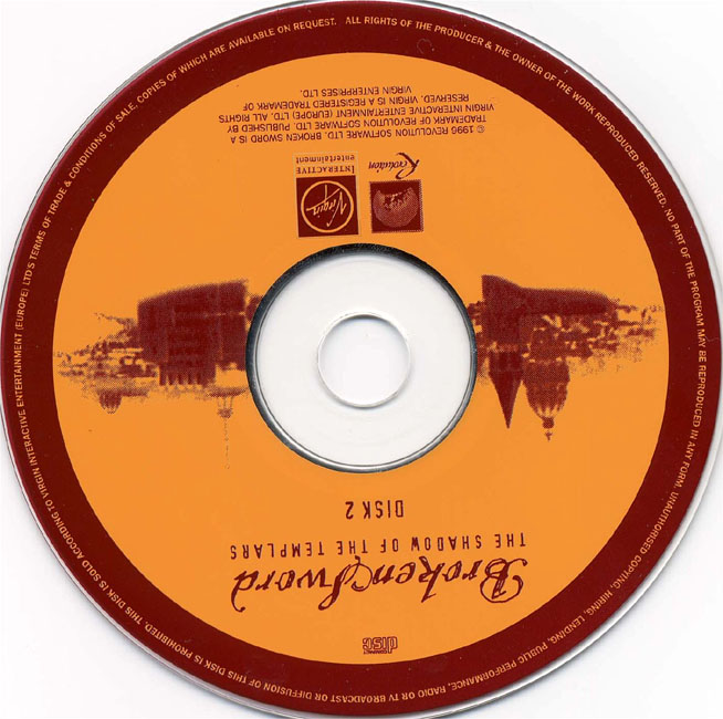 Broken Sword 1: The Shadow of the Templars - CD obal 2