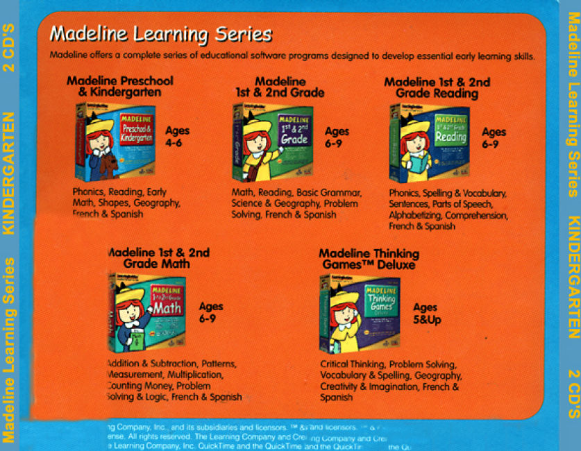 Madeline: Preschool & Kindergarten - zadn CD obal