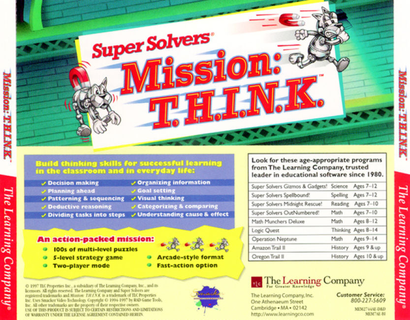 Super Solvers - Mission: T.H.I.N.K. - zadn CD obal