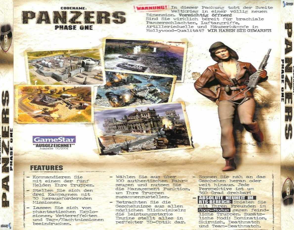 Codename: Panzers Phase One - zadn CD obal