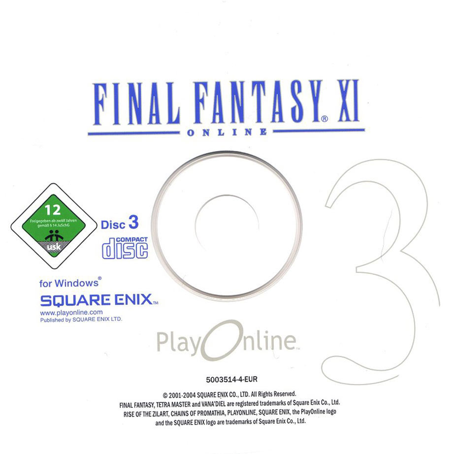 Final Fantasy XI: Online - CD obal 3