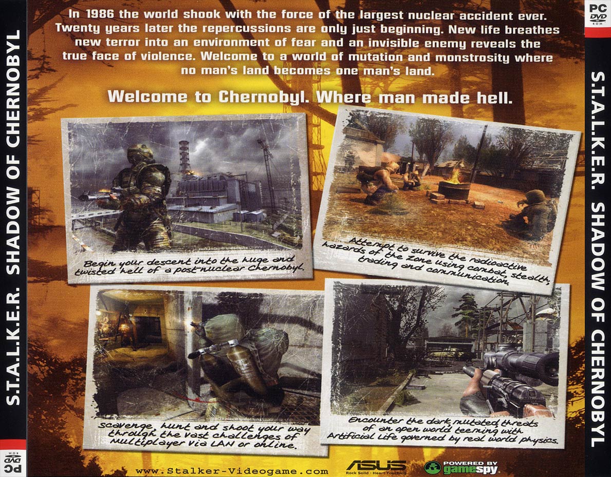 S.T.A.L.K.E.R.: Shadow of Chernobyl - zadn CD obal