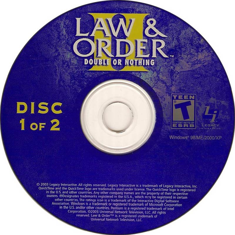 Law and Order 2: Double or Nothing - CD obal