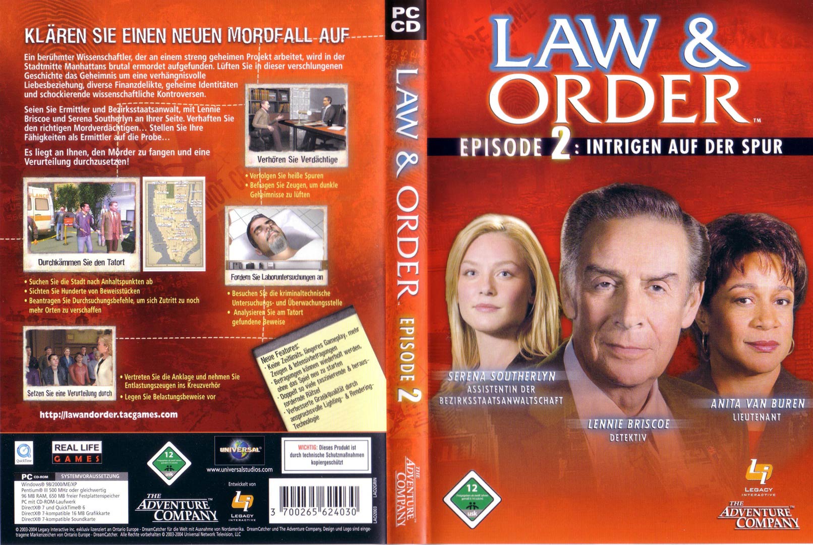 Law and Order 2: Double or Nothing - DVD obal