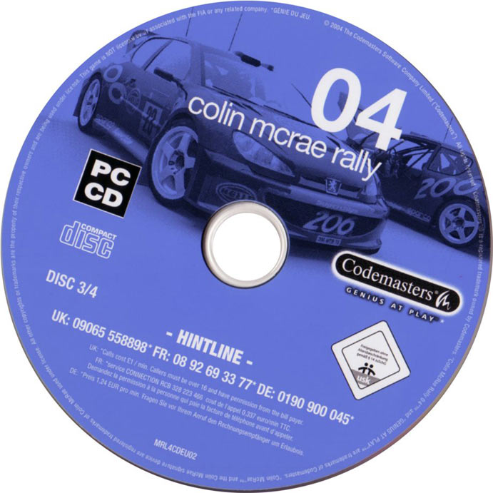 Colin McRae Rally 04 - CD obal 3